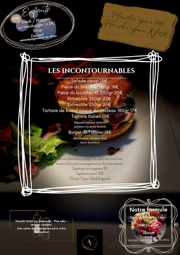 Restaurant L'Atelier de la Viande - Menu Image 2